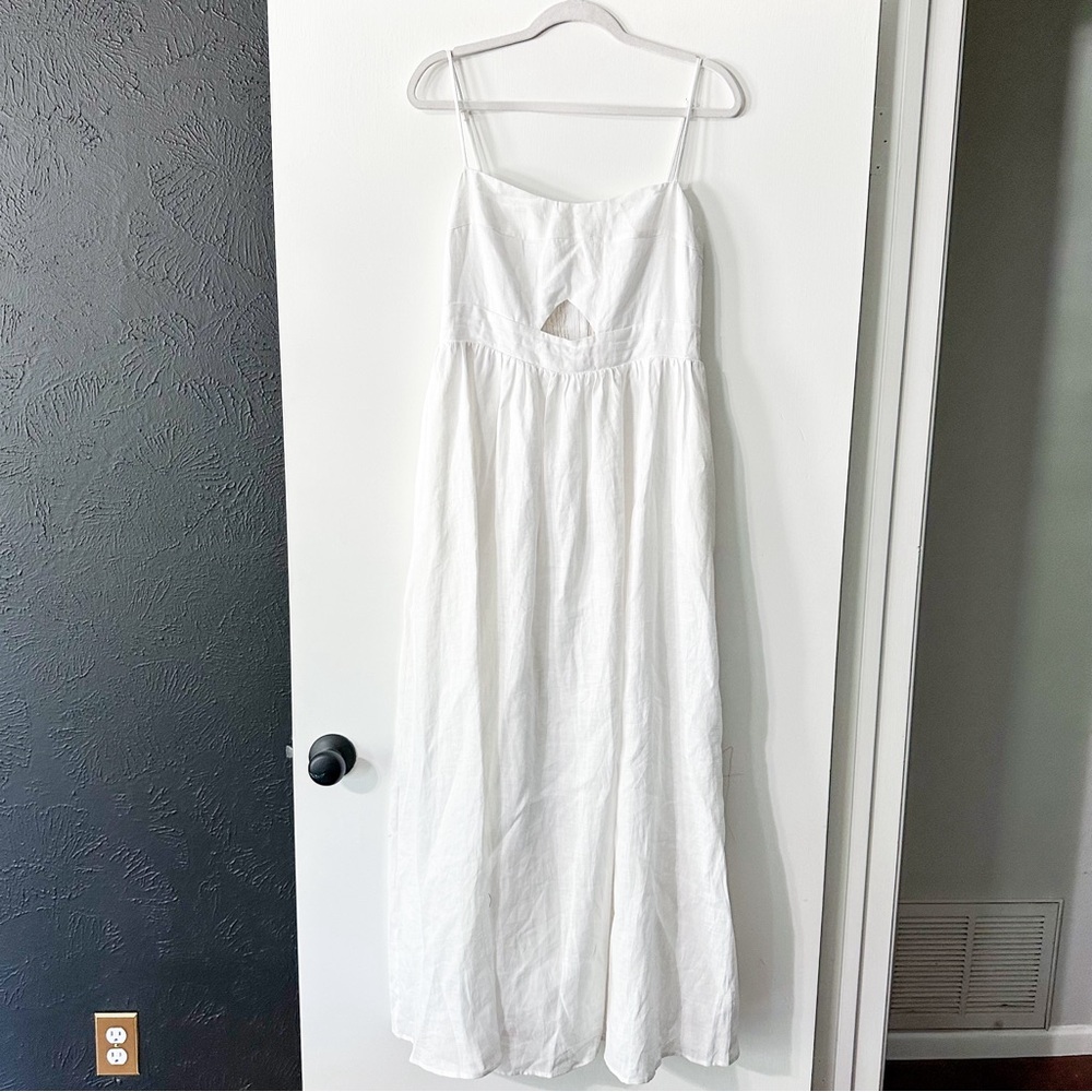 DISSH Harper Dress Midi Linen White Size 10 - Picture 3 of 8